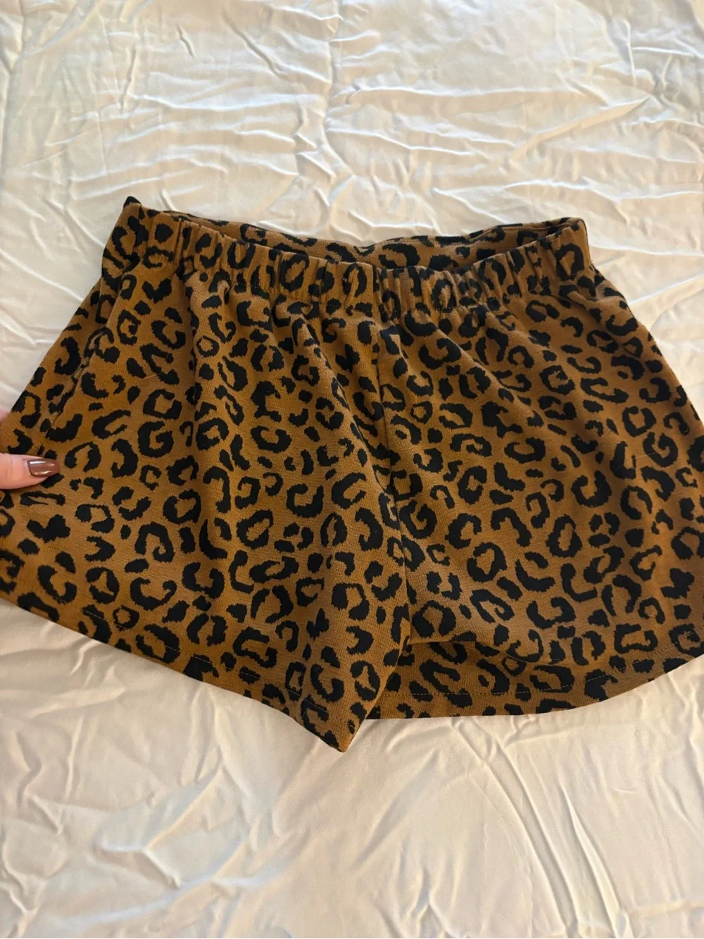 Old Navy Leopard-Print Skort - Black & Brown